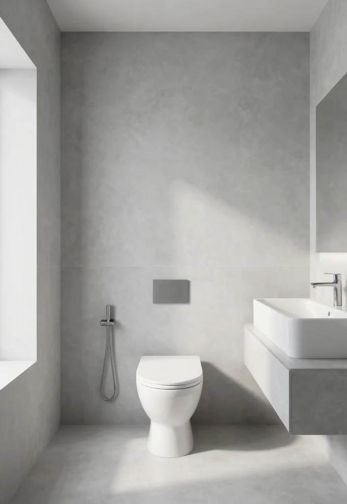 16 Bathroom Wall Design Ideas That Transform Your Space - 13. Monochrome Magic for a Sleek Look 1