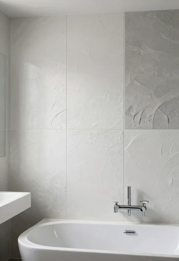 16 Bathroom Wall Design Ideas That Transform Your Space - 14. Artistic Wall Panels for a Modern Edge 1