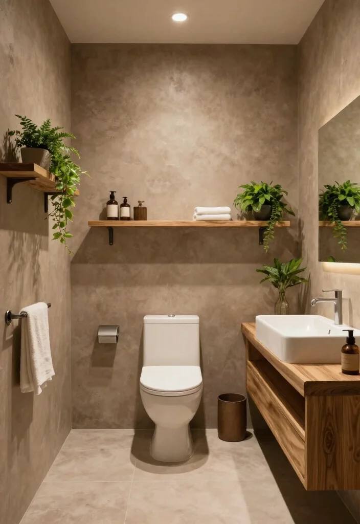 16 Bathroom Wall Design Ideas That Transform Your Space - 15. Earthy Tones for a Natural Feel 1