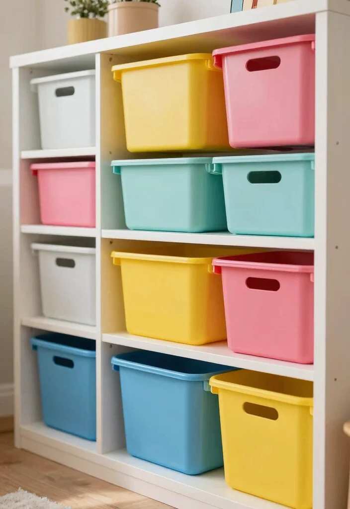 16 Bedroom Organization Ideas for Small Rooms: Smart Space Saving - 12. Use Color-Coded Storage 1
