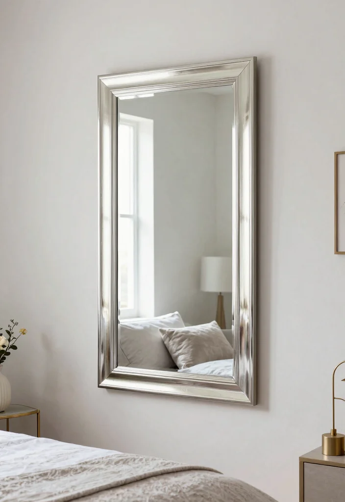 16 Bedroom Organization Ideas for Small Rooms: Smart Space Saving - 9. Use Mirrors for Space Perception 1