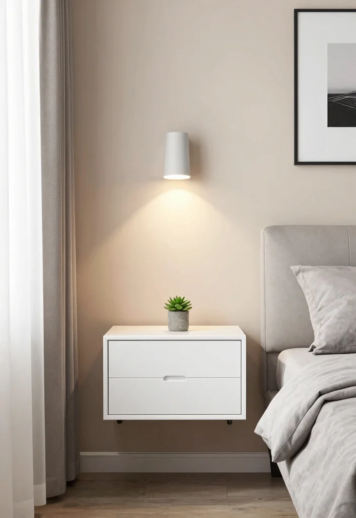 16 Bedroom With One Nightstand Ideas Asymmetrical Modern Style - 1. The Floating Nightstand 1