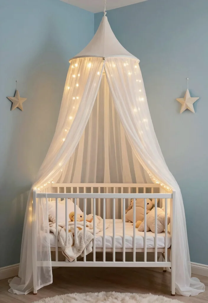 16 Cot Ideas for Bedroom Smart Baby Friendly Layouts - 6. Stylish Canopy Cots 1