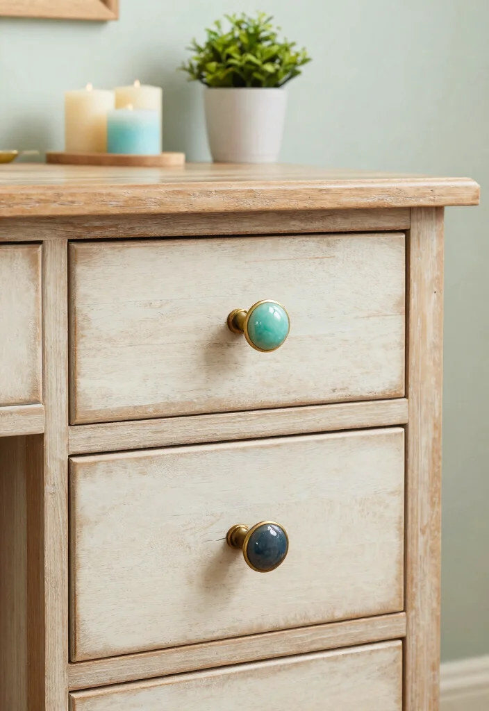 16 Farmhouse Bathroom Vanity Ideas With Rustic Beauty - 12. Unique Drawer Pulls 1