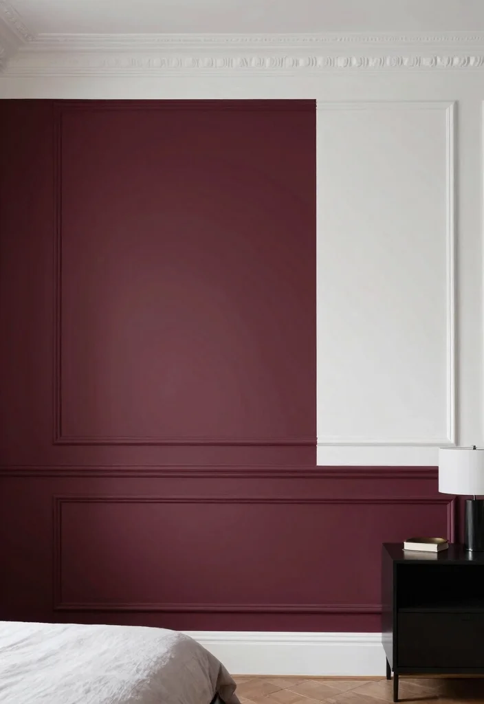 16 Half Painted Wall Bedroom Ideas for a Modern, Creative Look - 11. Wall Molding for Elegance 1
