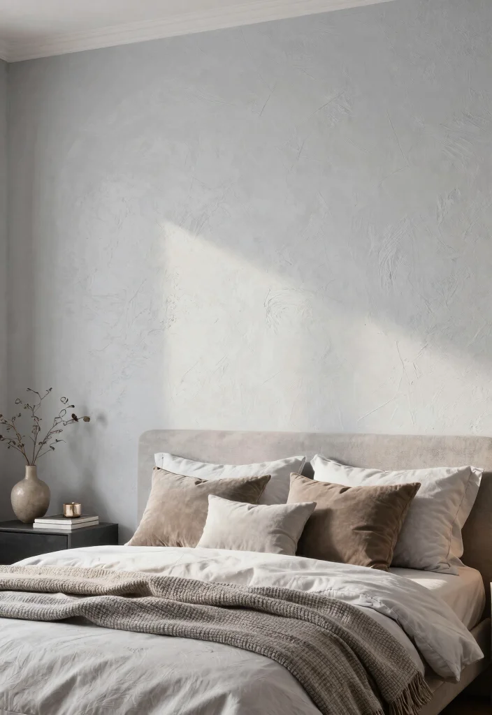 16 Half Painted Wall Bedroom Ideas for a Modern, Creative Look - 9. Textured Finishes 1