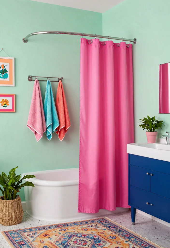 16 Maximalist Bathroom Ideas With Bold Personality - 1. Eclectic Color Palettes 1