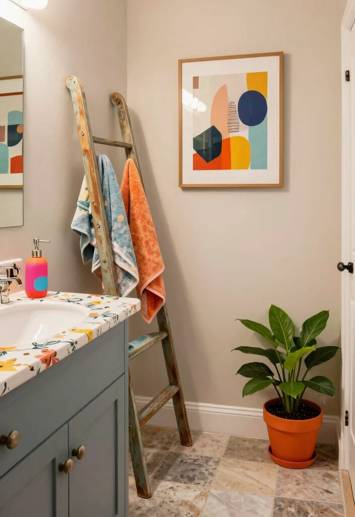 16 Maximalist Bathroom Ideas With Bold Personality - 4. Bold Bathroom Accessories 1