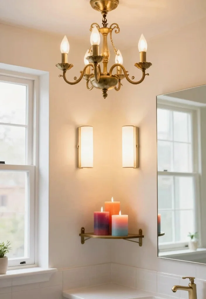 16 Maximalist Bathroom Ideas With Bold Personality - 6. Layered Lighting 1