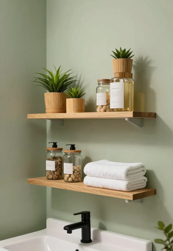 16 Small Bathroom Vanity Storage Ideas That Maximize Space - 1. Floating Shelves for Vertical Storage 1