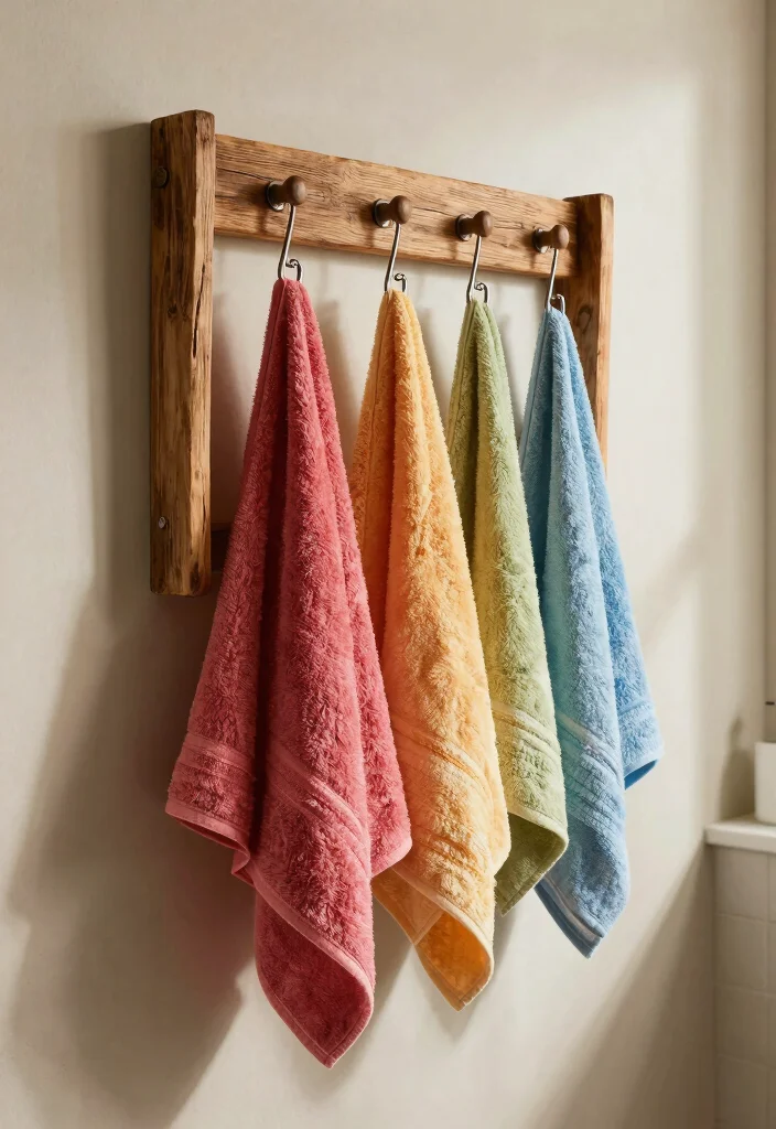 16 Small Bathroom Vanity Storage Ideas That Maximize Space - 11. Hanging Towel Racks 1