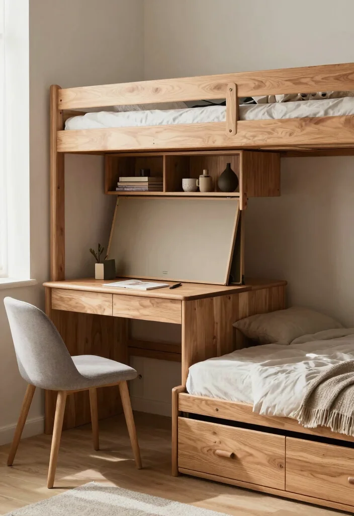 16 Small Loft Conversion Bedroom Ideas Airy and Clever - 2. Multi-Functional Furniture 1
