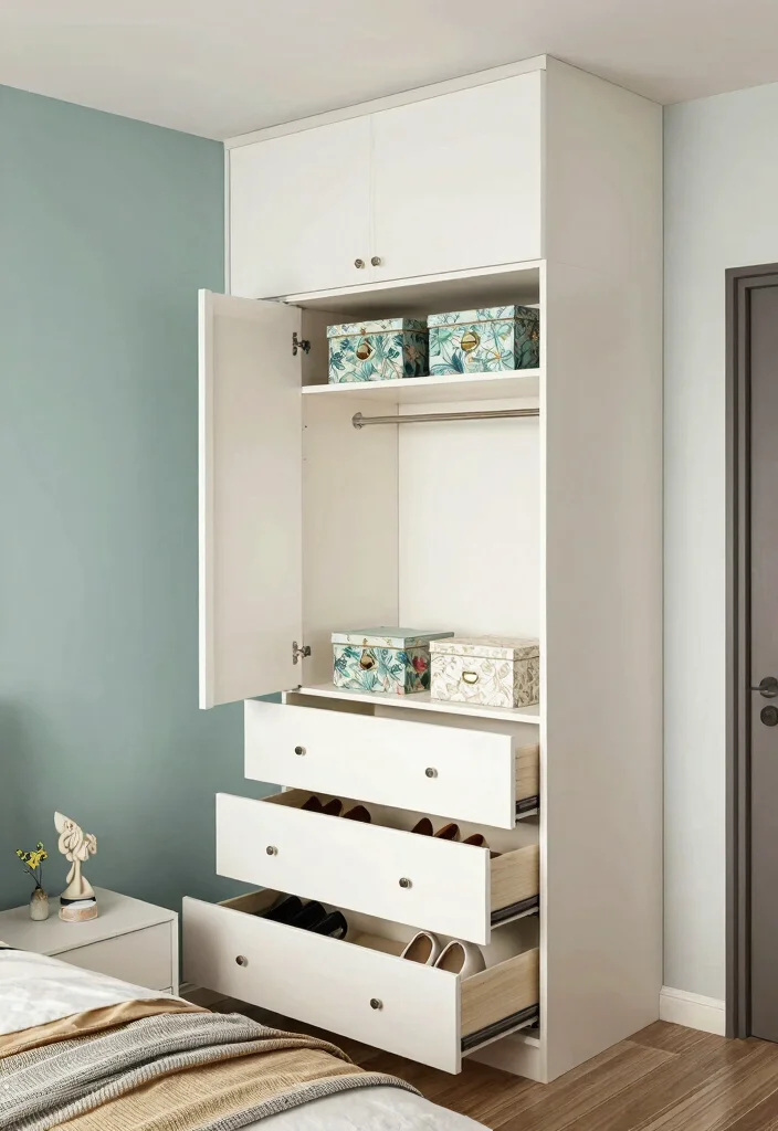 16 Wardrobe Design for Small Bedroom Ideas Smart Storage - 12. Wardrobe with Shoe Storage Solutions 1