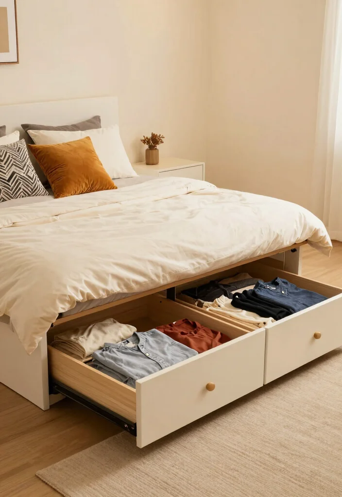 16 Wardrobe Design for Small Bedroom Ideas Smart Storage - 6. Under-Bed Storage Wardrobes 1