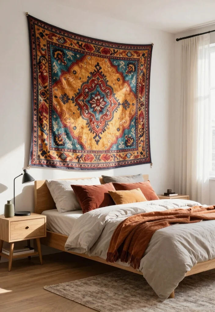 17 Bedroom Wall Decor Above Bed Ideas Balanced Stylish Focus - 3. Statement Wall Tapestries 1