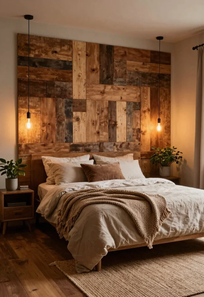 17 Bedroom Wall Decor Above Bed Ideas Balanced Stylish Focus - 7. Rustic Wood Planks 1