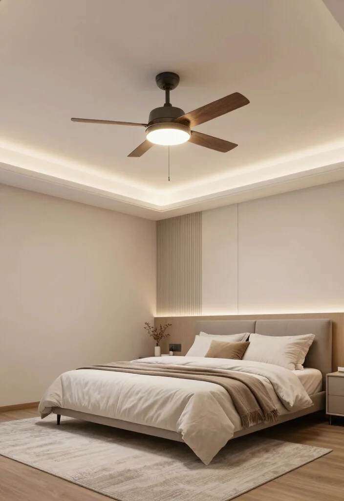 17 False Ceiling Bedroom With Fan Ideas Stylish Comfort - 4. Integrated Lighting Solutions 1