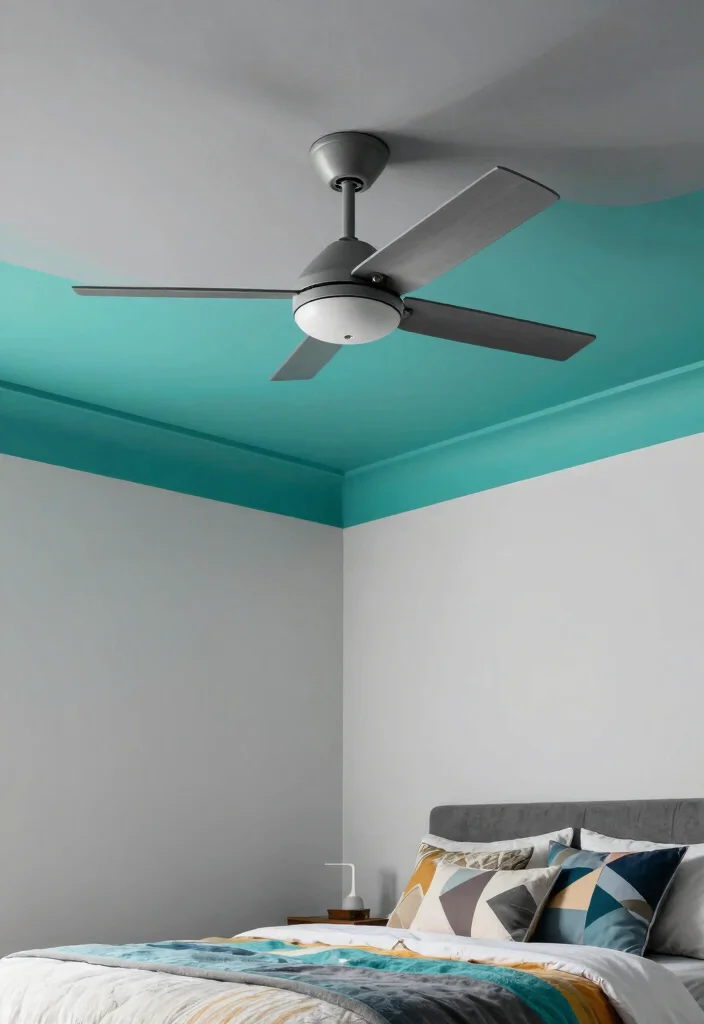 17 False Ceiling Bedroom With Fan Ideas Stylish Comfort - 5. Color Blocking Trends 1