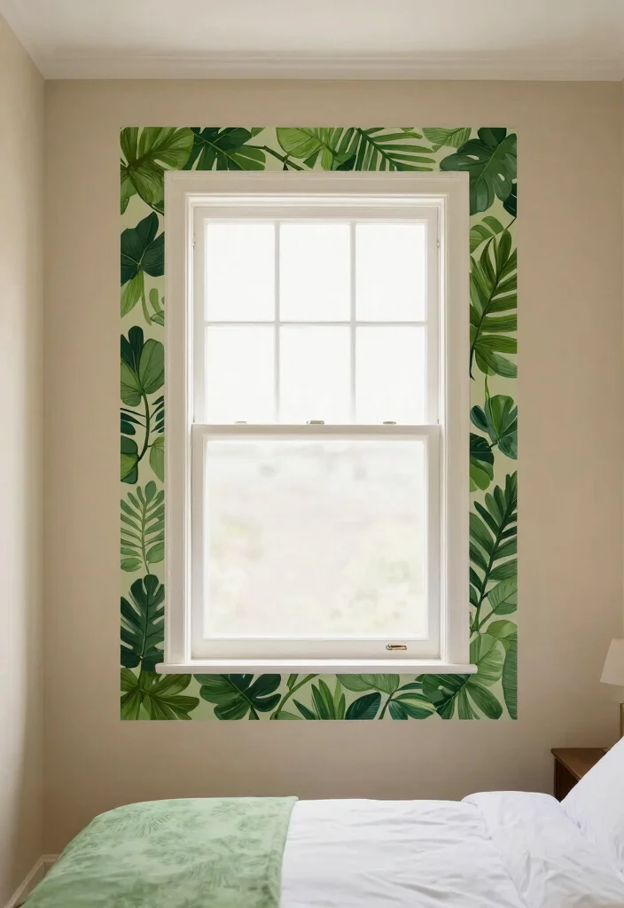 17 Green and Beige Bedroom Ideas: Calm Natural Harmony - 12. Whimsical Green Wallpaper Borders 1