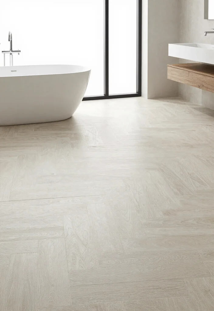 17 Master Bathroom Tile Floor Ideas For Dream Spaces - 3. The Allure of Large Format Tiles 1