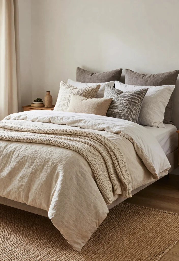 17 Modern Farmhouse Guest Bedroom Ideas: Warm Welcoming Style - 11. Rustic Textiles 1