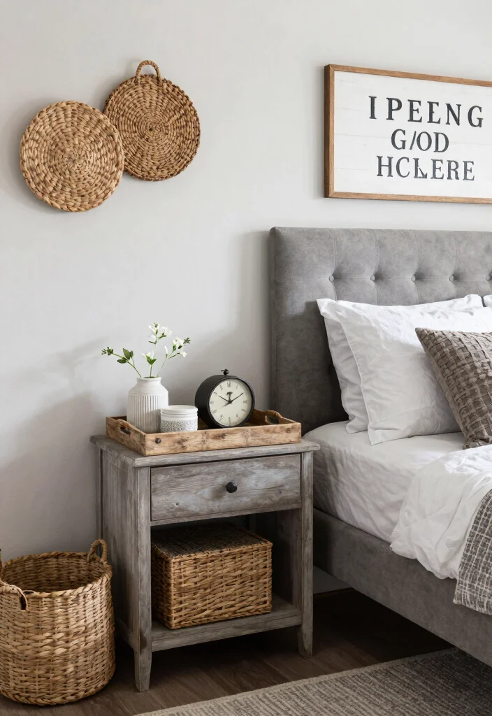 17 Modern Farmhouse Guest Bedroom Ideas: Warm Welcoming Style - 12. Farmhouse Accessories 1