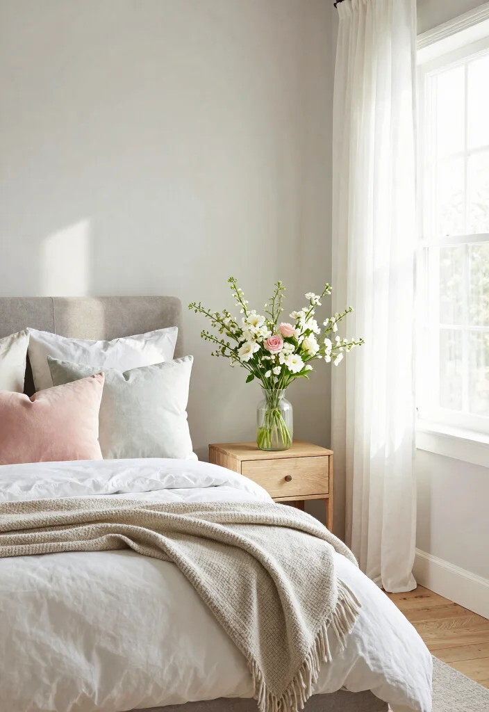 17 Modern Farmhouse Guest Bedroom Ideas: Warm Welcoming Style - 17. Seasonal Decor 1