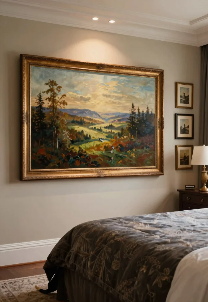 17 Ralph Lauren Bedroom Ideas: Classic Timeless Luxury - 4. Statement Art Pieces 1