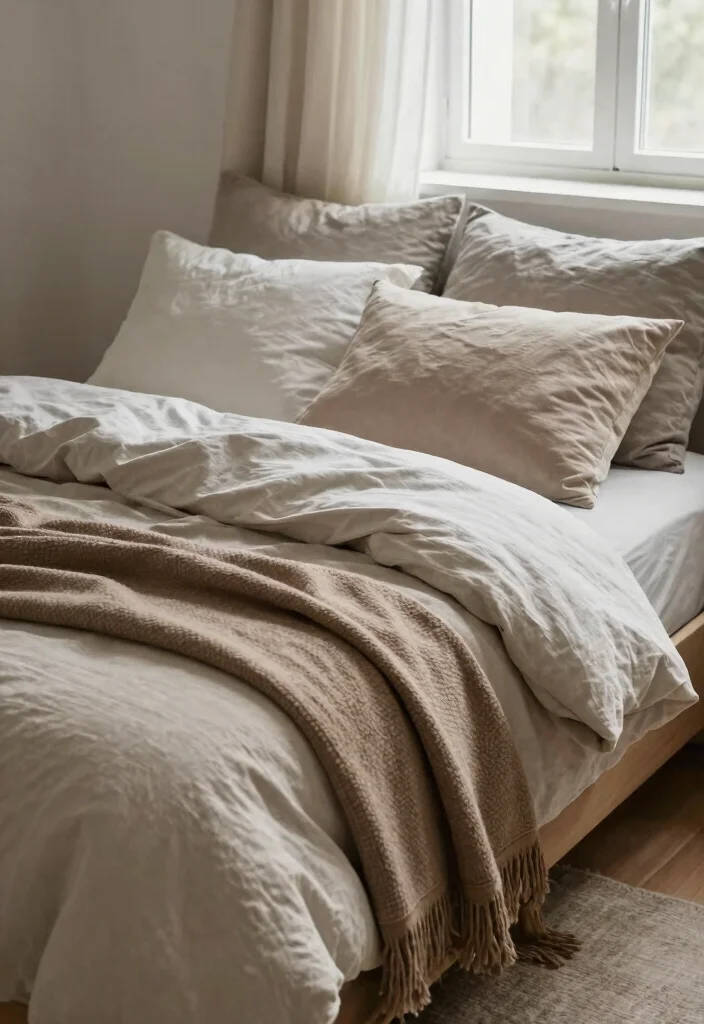 18 Bedroom and Workspace Ideas That Balance Comfort and Productivity - 6. Comfortable Bedding Supports Rest 1