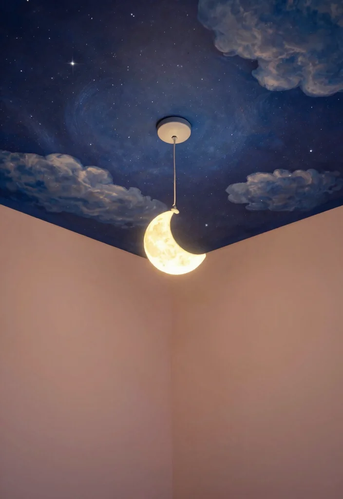 18 Enchanted Forest Bedroom Ideas: Magical Dreamy Escape - 11. Starry Ceiling Designs 1