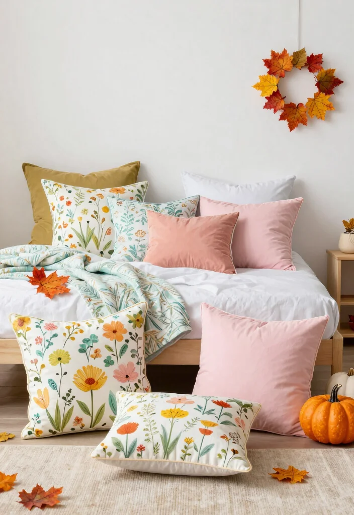 18 Enchanted Forest Bedroom Ideas: Magical Dreamy Escape - 17. Seasonal Elements 1