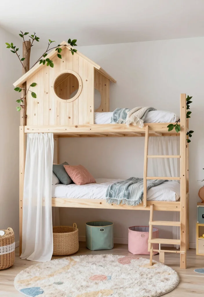 18 Enchanted Forest Bedroom Ideas: Magical Dreamy Escape - 4. Treehouse Beds 1