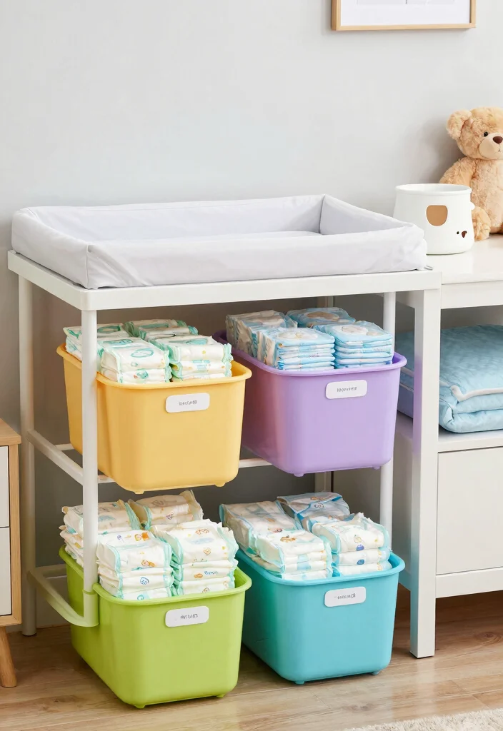 18 Small Bedroom With Baby Sharing Ideas: Cozy and Practical - 15. Essential Organization Caddies 1