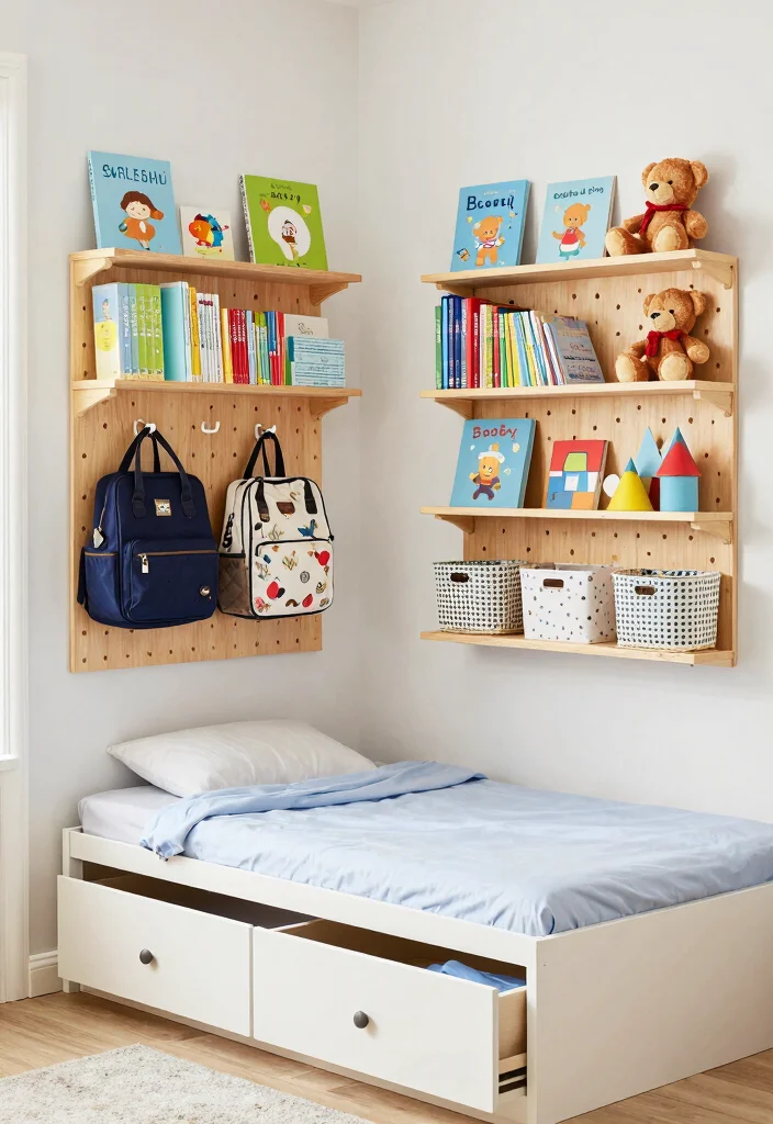 18 Small Bedroom With Baby Sharing Ideas: Cozy and Practical - 9. Creative Storage Solutions 1