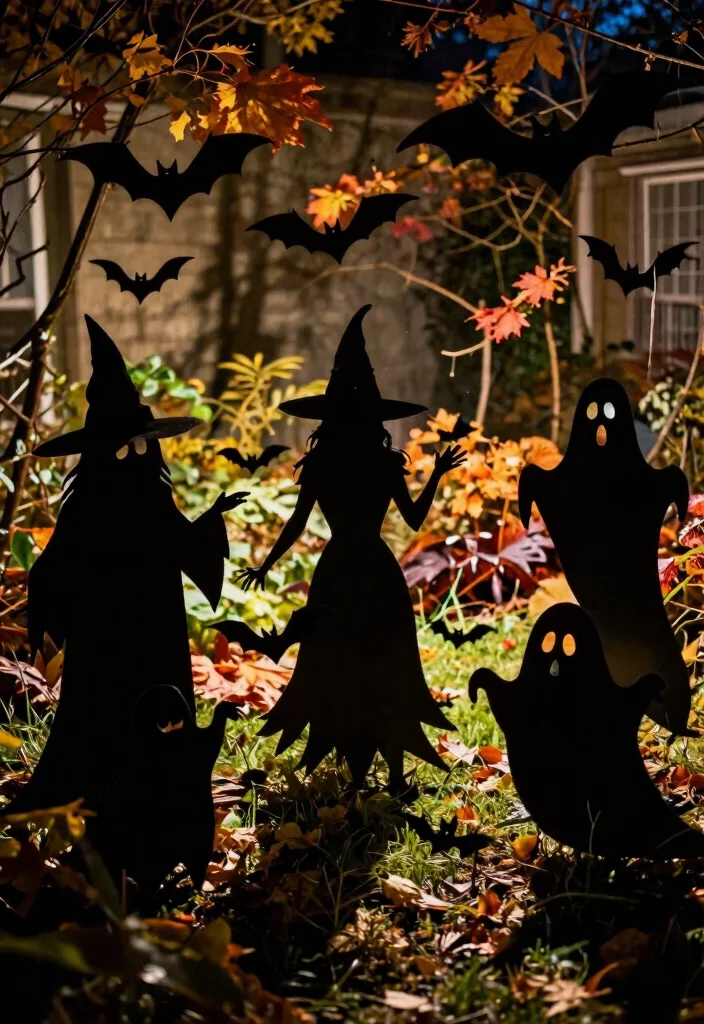 12 Backyard Halloween Party Decorations That Actually Scare Guests - 4. Spooky Silhouettes 1