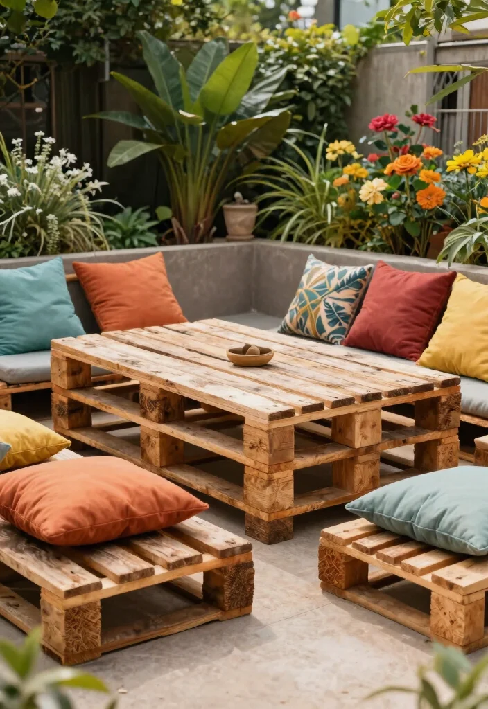 12 Cheap Patio Ideas on a Budget That Actually Look Expensive - 1. Upcycled Pallet Furniture 1