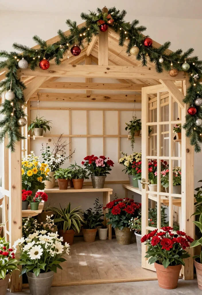 12 Fake Ceiling Beam Ideas That Add Height Without Structural Work - 12. Seasonal Beam Decor 1