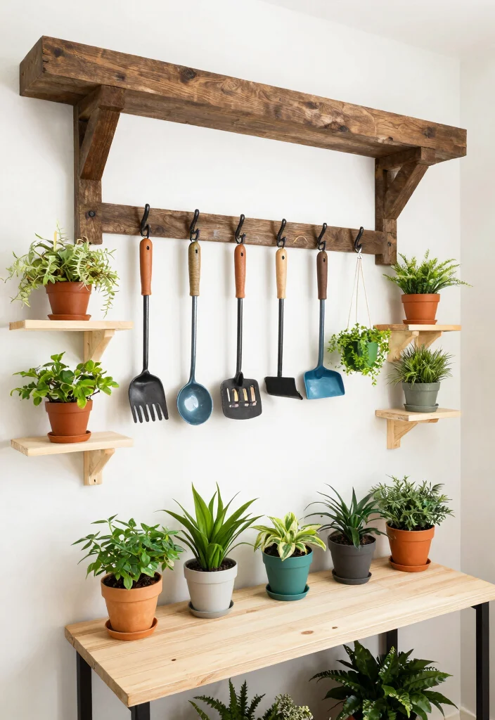 12 Fake Ceiling Beam Ideas That Add Height Without Structural Work - 9. Beams as Functional Storage 1