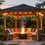 12 Fire Pit Canopy Ideas That Vent Smoke and Stay Safe