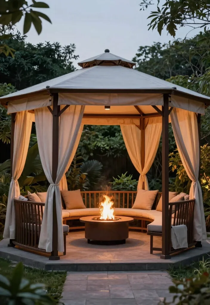12 Fire Pit Canopy Ideas That Vent Smoke and Stay Safe - 9. Canopy with Side Walls 1