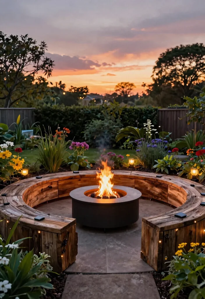 12 In Ground Fire Pit Ideas That Drain Fast After Rain - 4. Raised Fire Pit with Eco-Friendly Features 1