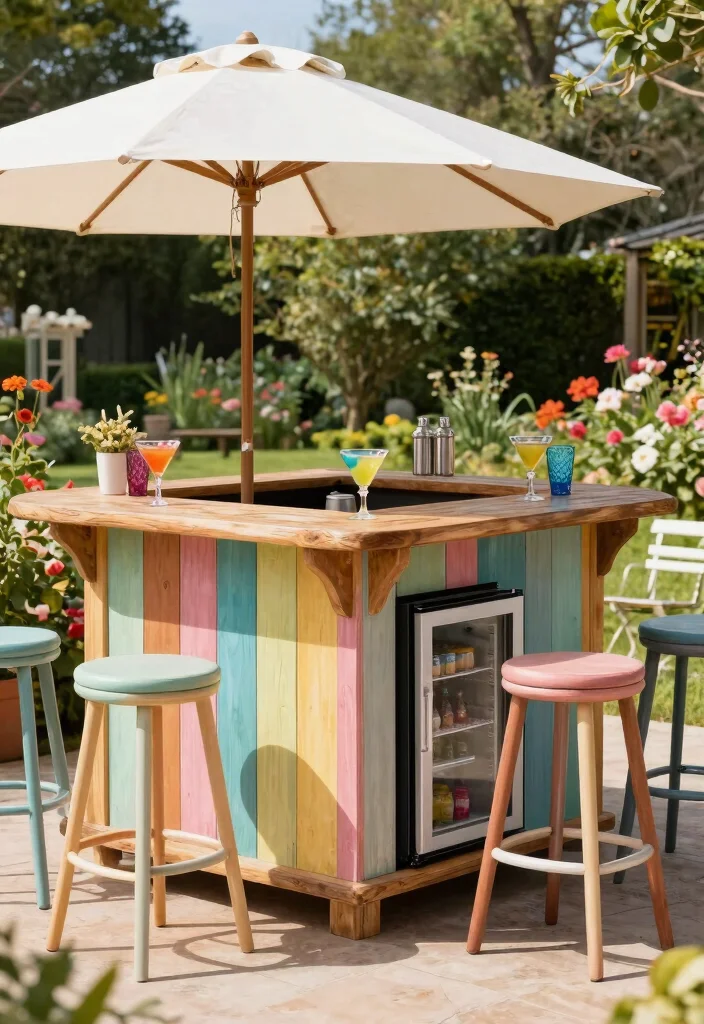 12 Outdoor Bar Counter Ideas That Don't Need a Full Build-Out - 2. Repurposed Table 1