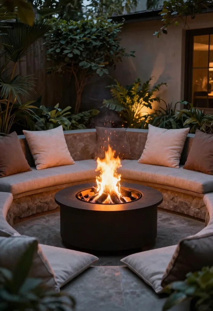 12 Outdoor Seating Space Ideas for Small Yards and Tight Budgets - 10. Miniature Fire Pit for Cozy Evenings 1
