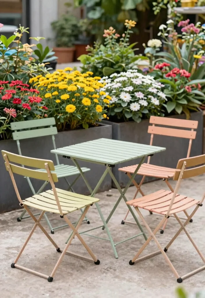 12 Outdoor Seating Space Ideas for Small Yards and Tight Budgets - 5. Foldable Furniture for Flexibility 1