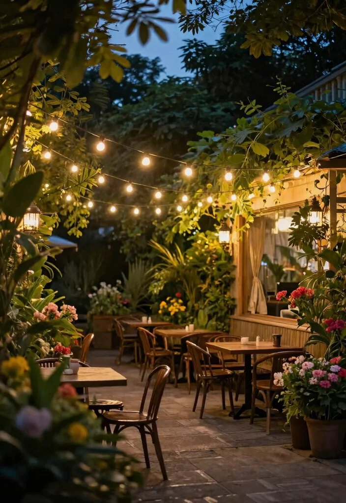 12 Outdoor Seating Space Ideas for Small Yards and Tight Budgets - 8. Hang String Lights for Ambiance 1