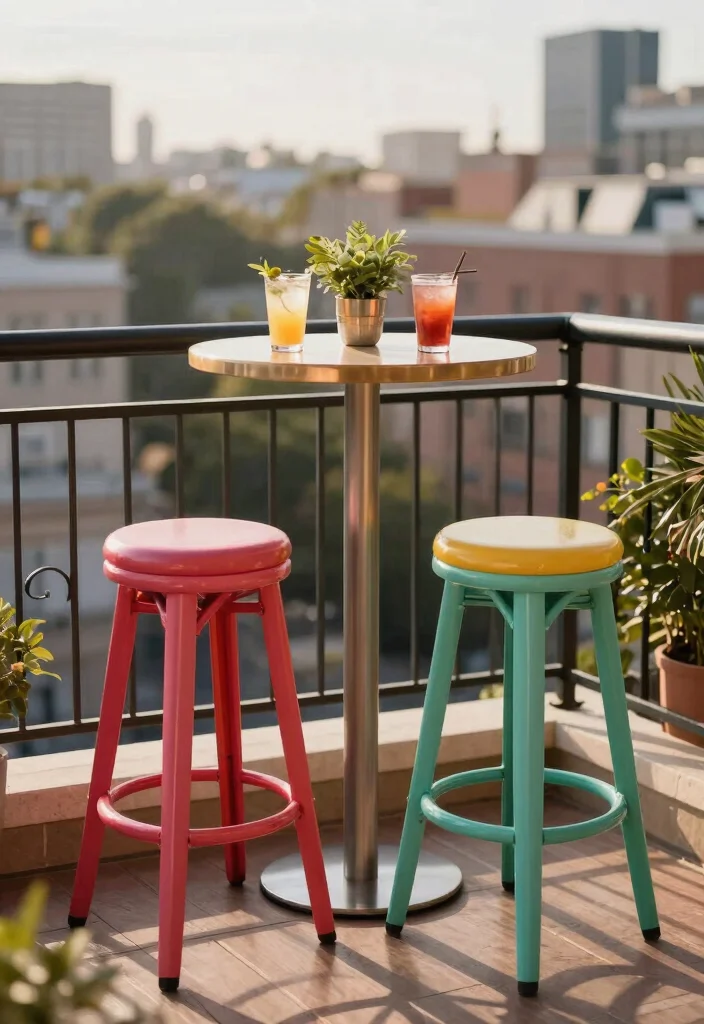 12 Small Patio Furniture Sets That Fit on Tiny Balconies - 5. Bar-Height Set 1