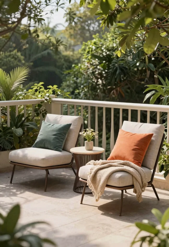 12 Small Patio Furniture Sets That Fit on Tiny Balconies - 7. Compact Lounge Chairs 1