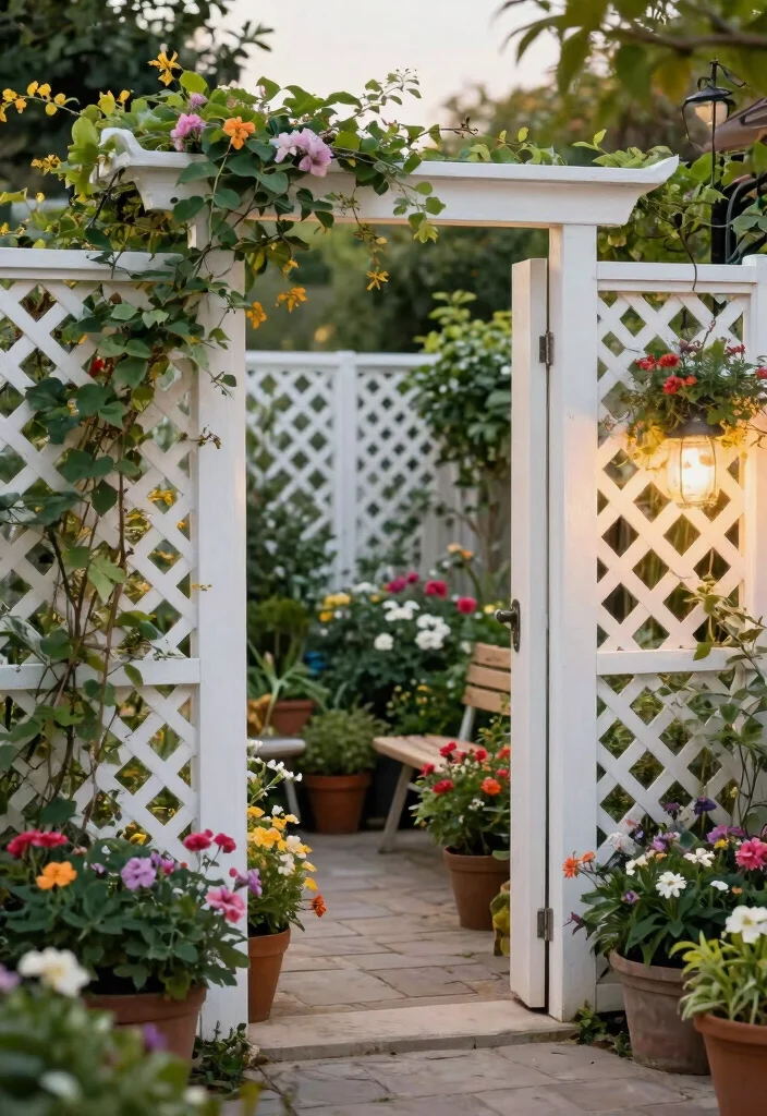 12 Wood Garden Fence Ideas That Provide Privacy on a Budget - 2. Lattice Wood Fence 1