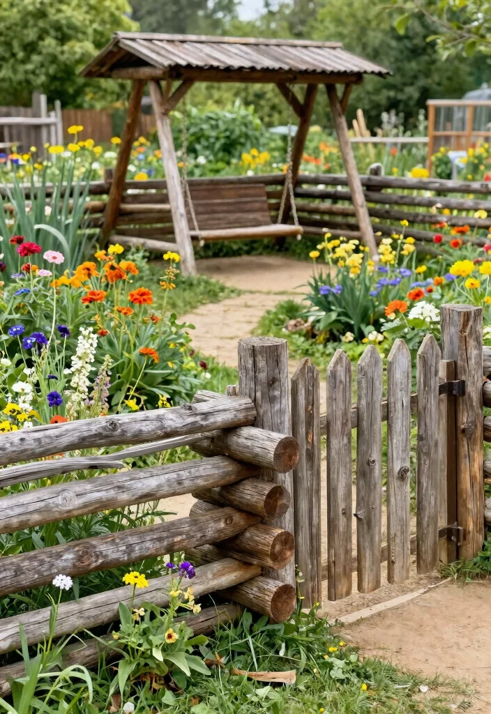 12 Wood Garden Fence Ideas That Provide Privacy on a Budget - 4. Rustic Split Rail Fence 1
