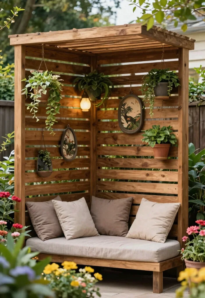 12 Wood Garden Fence Ideas That Provide Privacy on a Budget - 5. Wooden Privacy Screen 1